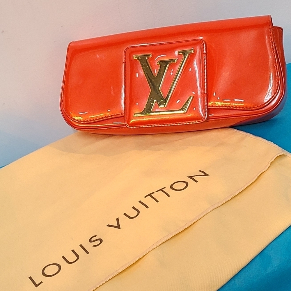 Louis Vuitton Sobe Patent Leather Clutch Bag